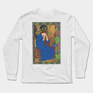 Pre- Raphaelite Girl 1 (Blue) Long Sleeve T-Shirt